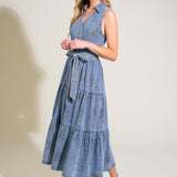 LIFE’S PATHWAYS DENIM SHIRT DRESS