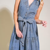 LIFE’S PATHWAYS DENIM SHIRT DRESS