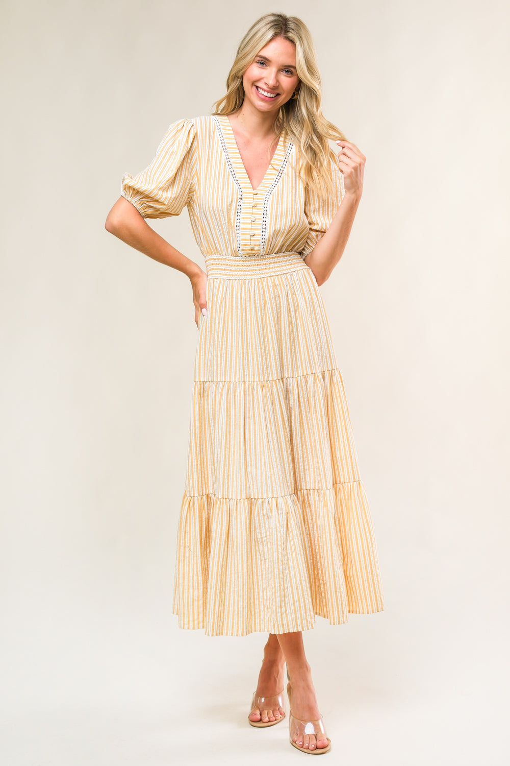WITH THE GIRLS WOVEN MIDI DRESS, Flying Tomato (online only)