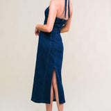 SO QUINTESSENTIAL DENIM MIDI DRESS
