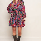 FLORAL BLISS WOVEN MINI DRESS , Flying Monkey (online only)