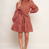 AESTHETIC POSE WOVEN MINI DRESS, Flying Tomato