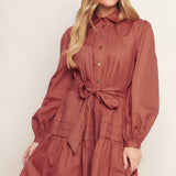 AESTHETIC POSE WOVEN MINI DRESS, Flying Tomato