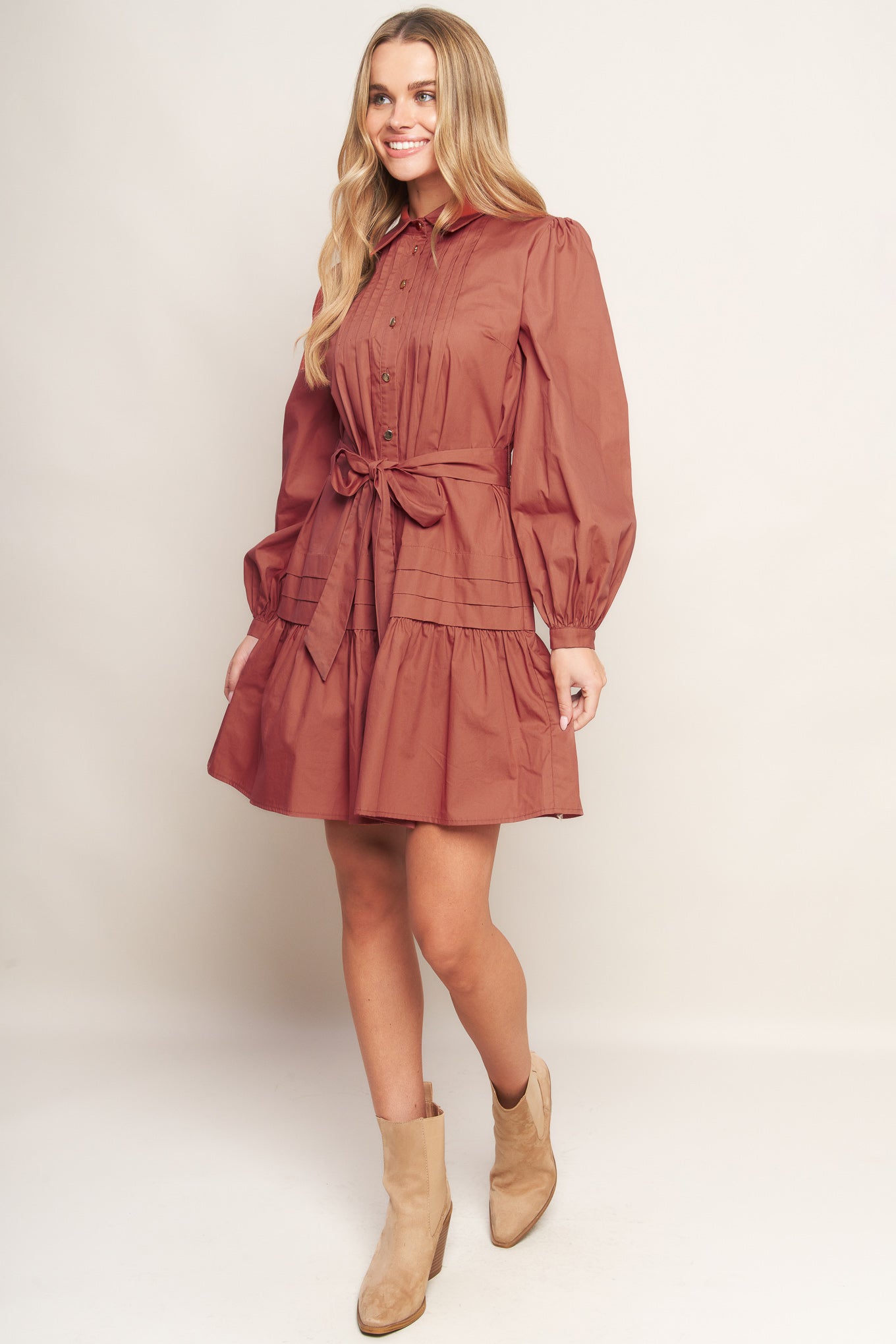 AESTHETIC POSE WOVEN MINI DRESS, Flying Tomato