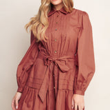 AESTHETIC POSE WOVEN MINI DRESS, Flying Tomato
