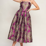 ALONG THE WAY WOVEN MIDI DRESS, Flying Tomato (online only)