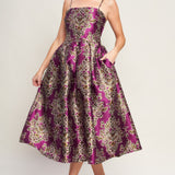 ALONG THE WAY WOVEN MIDI DRESS, Flying Tomato (online only)