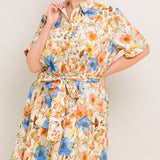 HAZEL DREAM IVORY WOVEN MIDI DRESS, Flying Tomato (online only)