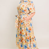 HAZEL DREAM IVORY WOVEN MIDI DRESS, Flying Tomato (online only)