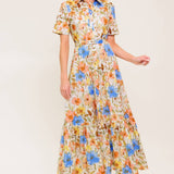 HAZEL DREAM IVORY WOVEN MIDI DRESS, Flying Tomato (online only)