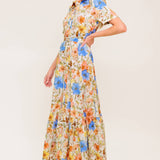 HAZEL DREAM IVORY WOVEN MIDI DRESS, Flying Tomato (online only)