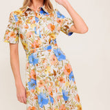 HAZEL DREAM IVORY WOVEN MIDI DRESS, Flying Tomato (online only)