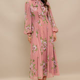 BLUSH BOTANICA WOVEN MIDI DRESS