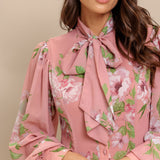 BLUSH BOTANICA WOVEN MIDI DRESS