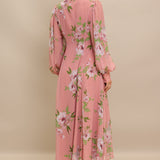 BLUSH BOTANICA WOVEN MIDI DRESS, Flying Tomato