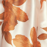 AUTUMNAL FLORAL WOVEN MIDI DRESS, Flying Tomato