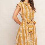 DESERT BLOOM WOVEN MIDI DRESS , Flying Tomato