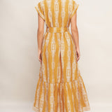 DESERT BLOOM WOVEN MIDI DRESS , Flying Tomato
