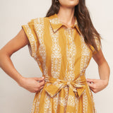 DESERT BLOOM WOVEN MIDI DRESS , Flying Tomato