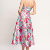 ELEVATED GARDEN WOVEN MIDI DRESS