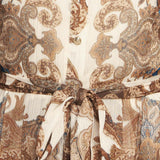 BOHEMIAN TAPESTRY BROWN WOVEN MAXI DRESS, Flying Money (online only)