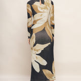ABSTRACT BOTANICA POWER MESH MIDI DRESS, Flying Tomato