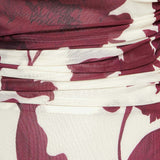 WINE BLOOM POWER MESH MIDI DRESS , Flying Tomato (online only)