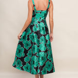 ROYAL BAROQUE WOVEN MIDI DRESS, Flying Tomato