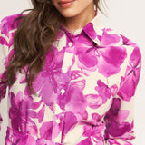 BERRY PETAL WOVEN MIDI SHIRT DRESS, Flying Tomato (online only)