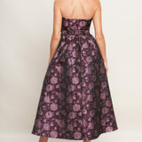 AUBERGINE CHIC JACQUARD WOVEN MIDI DRESS, Flying Tomato