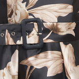 MOONLIGHT BLOSSOM WOVEN MIDI DRESS, Flying Tomato