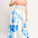 LUXE PEONY WOVEN MAXI DRESS , Flying Tomato