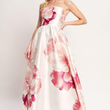 LUXE PEONY WOVEN MAXI DRESS , Flying Tomato