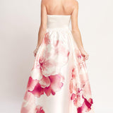 LUXE PEONY WOVEN MAXI DRESS , Flying Tomato