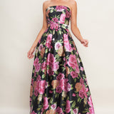 GLAMOUR GARDEN WOVEN MAXI DRESS, Flying Tomato