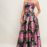 GLAMOUR GARDEN WOVEN MAXI DRESS, Flying Tomato