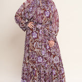 VIOLET BLOSSOM SPIRIT WOVEN MAXI DRESS, Flying Tomato (online only)