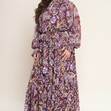 VIOLET BLOSSOM SPIRIT WOVEN MAXI DRESS, Flying Tomato (online only)