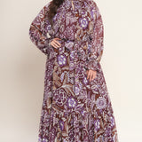 VIOLET BLOSSOM SPIRIT WOVEN MAXI DRESS, Flying Tomato (online only)