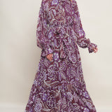 VIOLET BLOSSOM SPIRIT WOVEN MAXI DRESS, Flying Tomato (online only)