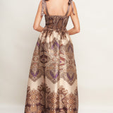 MYSTIC SERENADE WOVEN MAXI DRESS, Flying Tomato