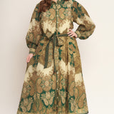 LOVELY GOLDEN VISION WOVEN MIDI DRESS, Flying Monkey (online only)