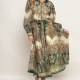 LOVELY GOLDEN VISION WOVEN MIDI DRESS, Flying Monkey (online only)