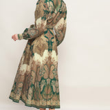 LOVELY GOLDEN VISION WOVEN MIDI DRESS, Flying Monkey (online only)