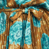 GOLDEN BLOOM LUXE WOVEN SATIN MAXI DRESS , Flying Monkey (online only)