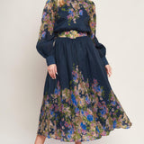 CHARMING TAPESTRY WOVEN MIDI DRESS