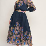 CHARMING TAPESTRY WOVEN MIDI DRESS