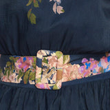 CHARMING TAPESTRY WOVEN MIDI DRESS