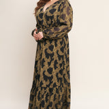 MIDNIGHT MOSS WOVEN JACQUARD MAXI DRESS, Flying Monkey (online only)