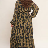 MIDNIGHT MOSS WOVEN JACQUARD MAXI DRESS, Flying Monkey (online only)